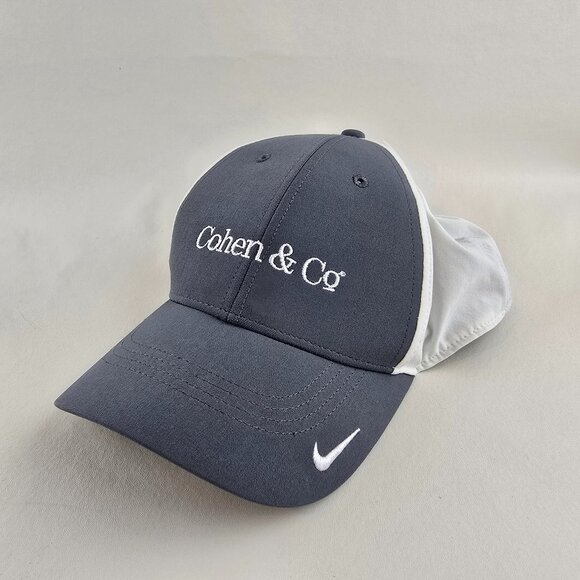 Nike Hat Men Gray White Dri-Fit Legacy91 Adjustable Strapback Baseball Cap Golf - Picture 1 of 7